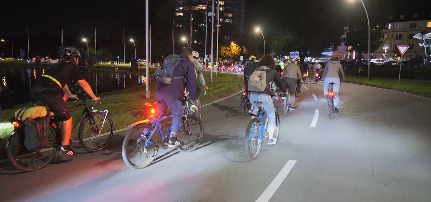 Die Radnacht Aachen vollzog einen Ringschluss am Europaplatz