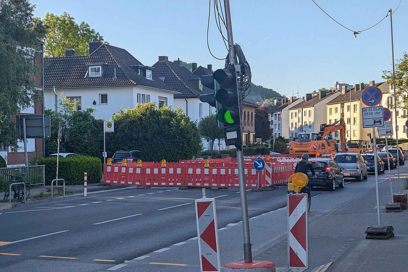 Baumaßnahmen auf der Roermonder Straße in Laurensberg