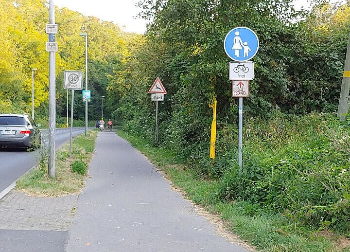 Gehweg, Radverkehr frei