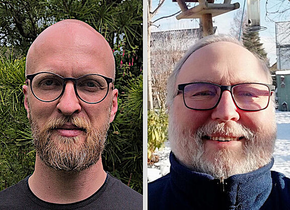 Portraitfotos von Patrick Hof(l) und Horst Lilleike in ein Bild zusammengefügt