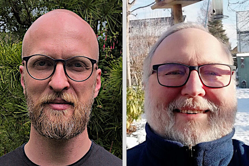 Patrick Hof und Horst Lilleike Portraitfotos von Patrick Hof(l) und Horst Lilleike in ein Bild zusammengefügt