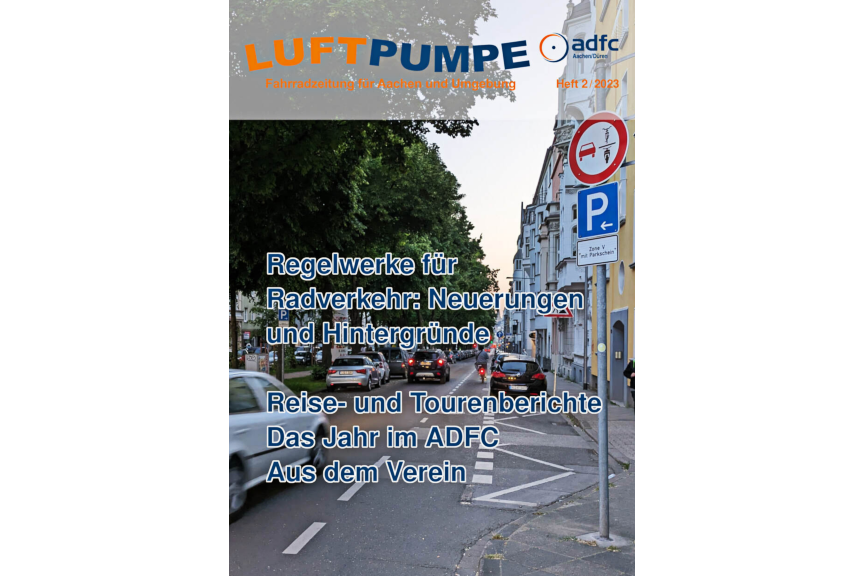 Titel der Luftpumpe 2023/02 Die Titelseite der Mitgliederzeitschrift »Luftpumpe«, zweite Ausgabe 2023