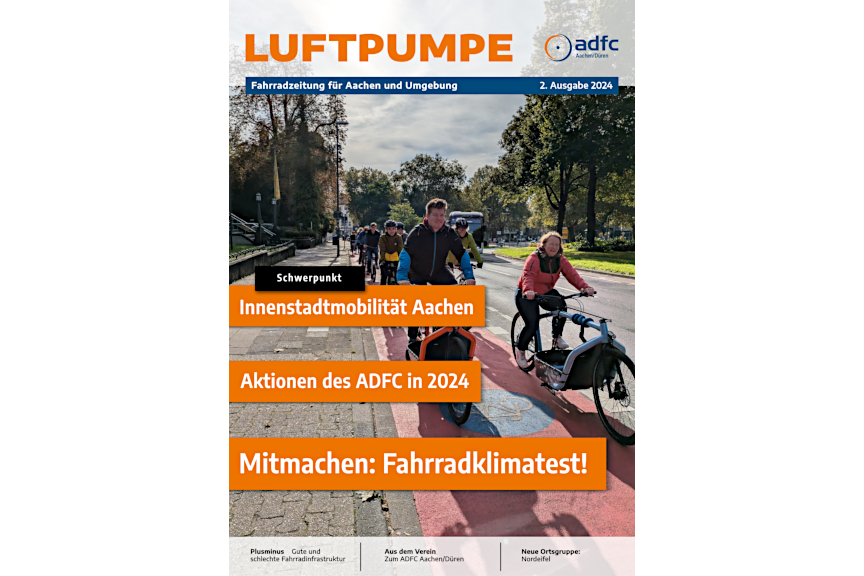 Titelseite der 2. Ausgabe der »Luftpumpe« 2024 Die Titelseite der 2. Ausgabe der »Luftpumpe« im Jahr 2024