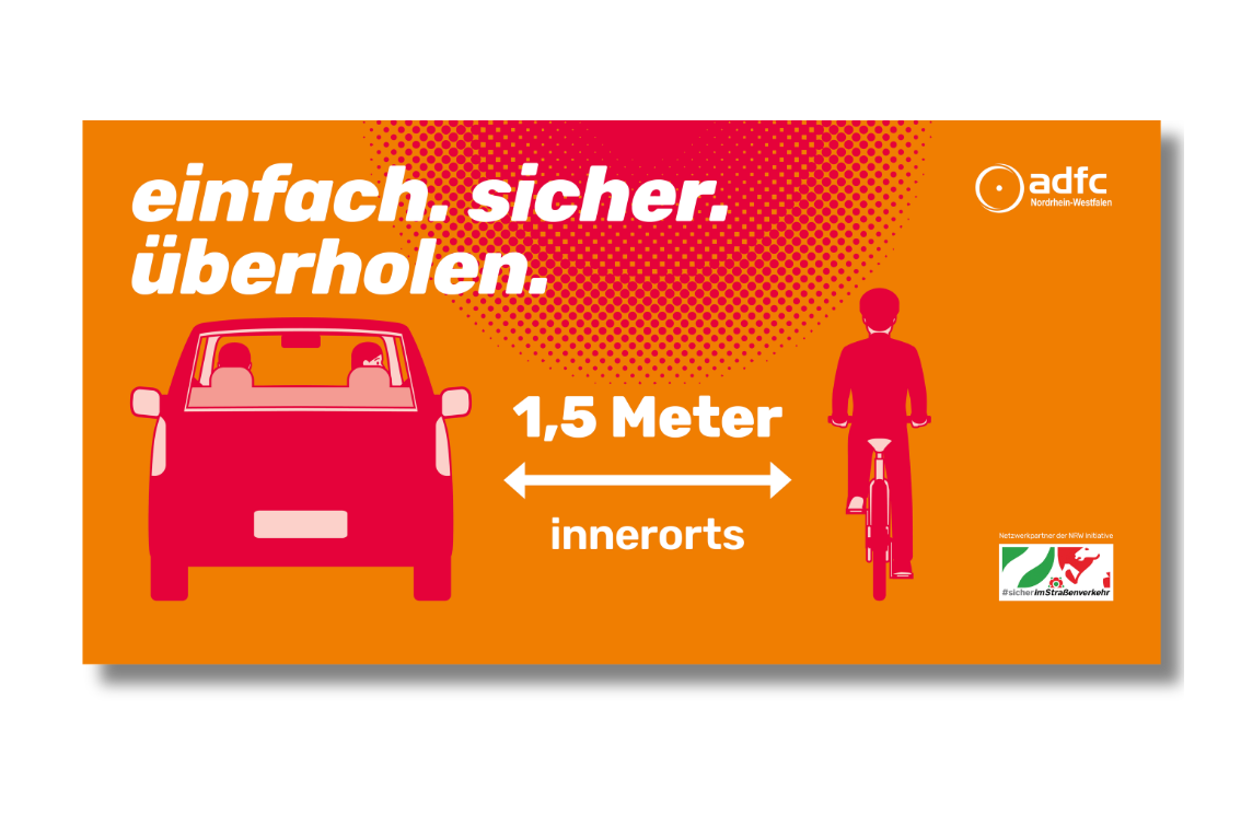 Ansicht Bauzaunbanner 1,5 m einfach. sicher. überholen.
