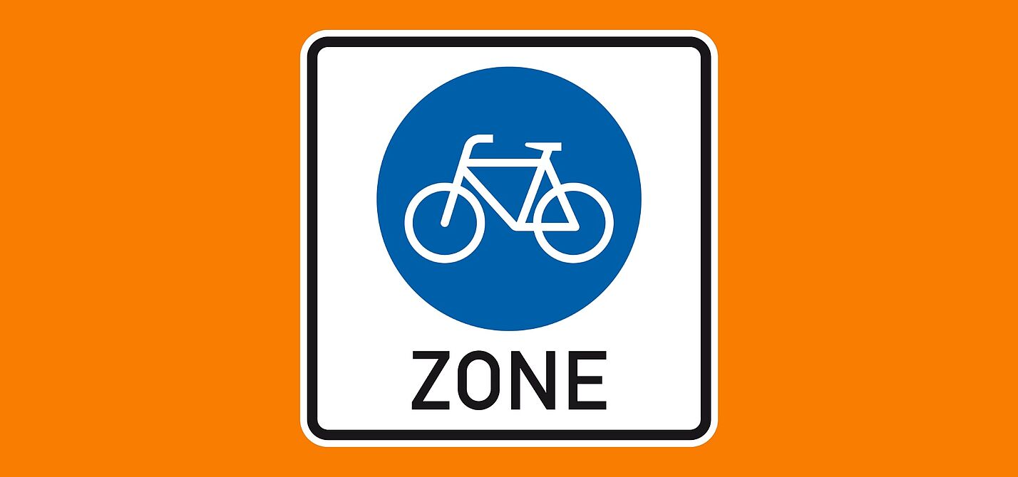 Verkehrszeichen Fahrradzone