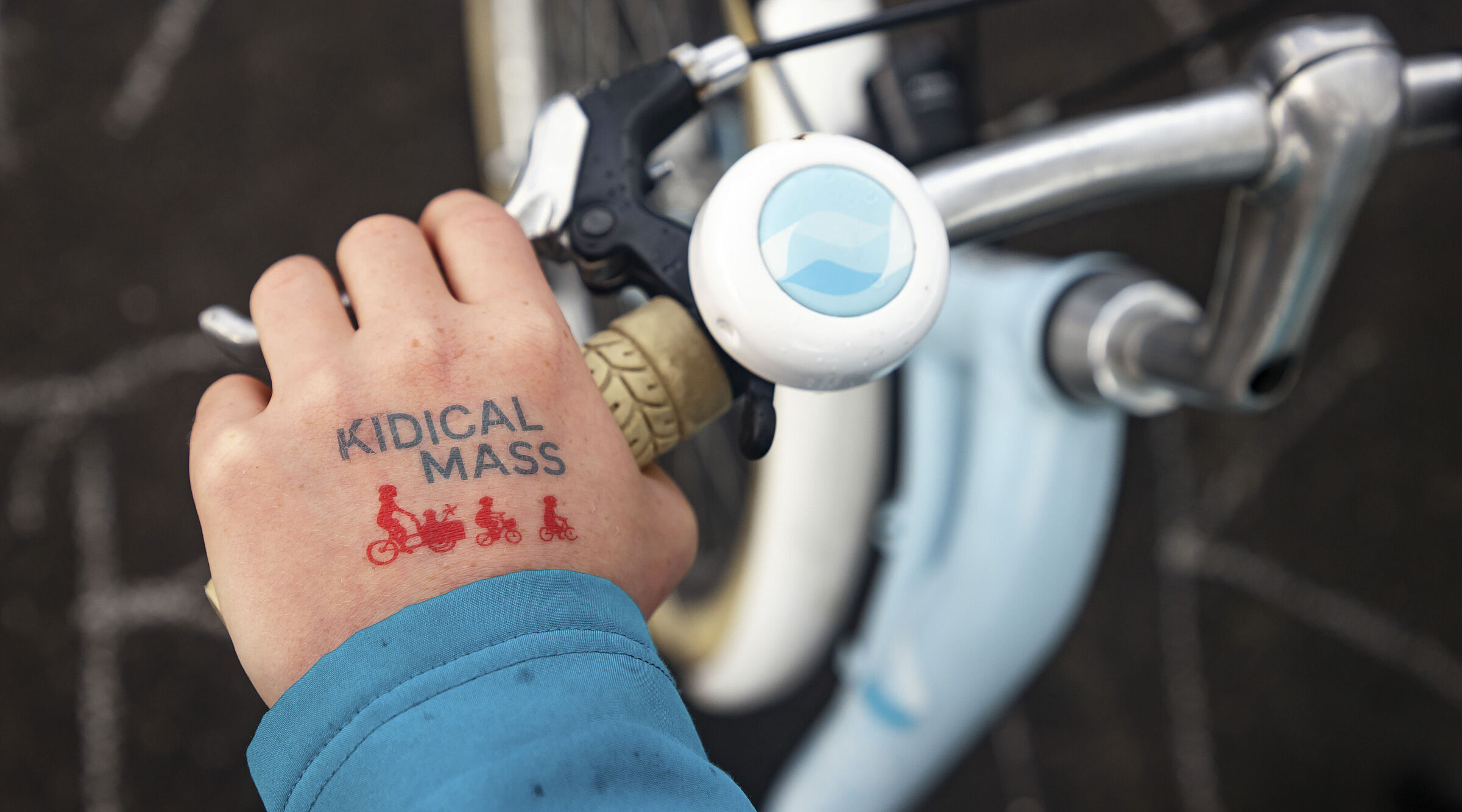 Kidical Mass Tattoo auf Kinderhand
